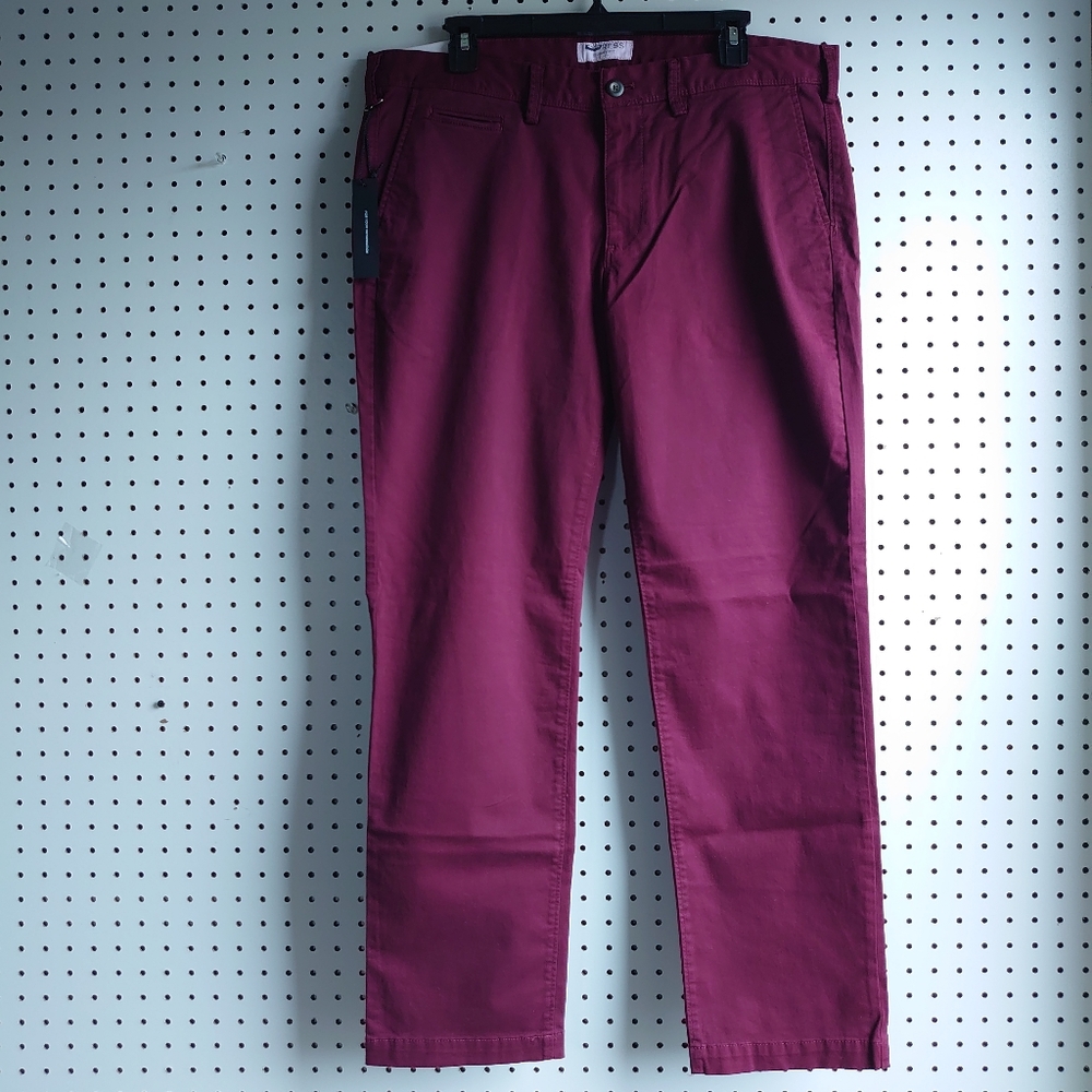 Express Hayden Skinny Fit Khaki Chino Pants Size 34x30